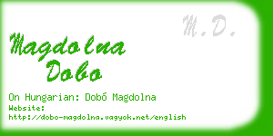 magdolna dobo business card
