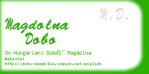 magdolna dobo business card